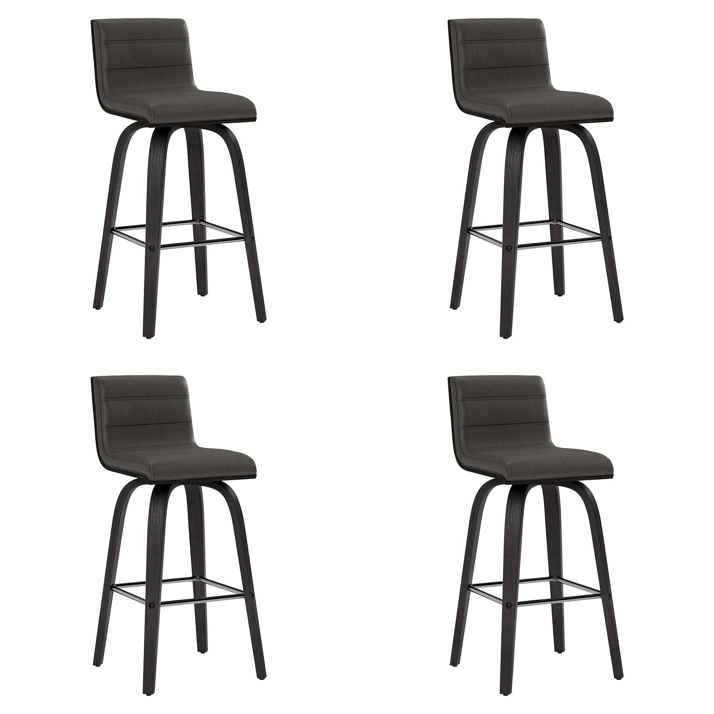 Vienna - 26" Swivel Counter Stool - Black Wood