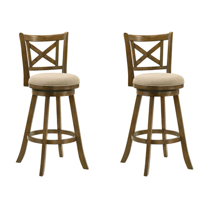 Kodi - Modern Farmhouse Swivel Wood Bar Height Kitchen Bar Stool