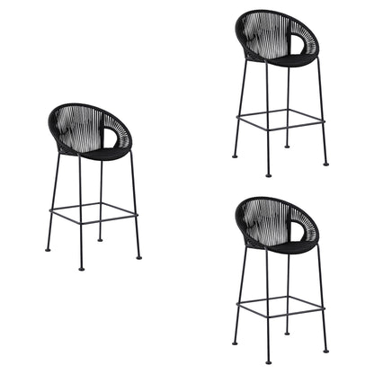 Acapulco - Indoor Outdoor Steel Bar Stool With Rope Set