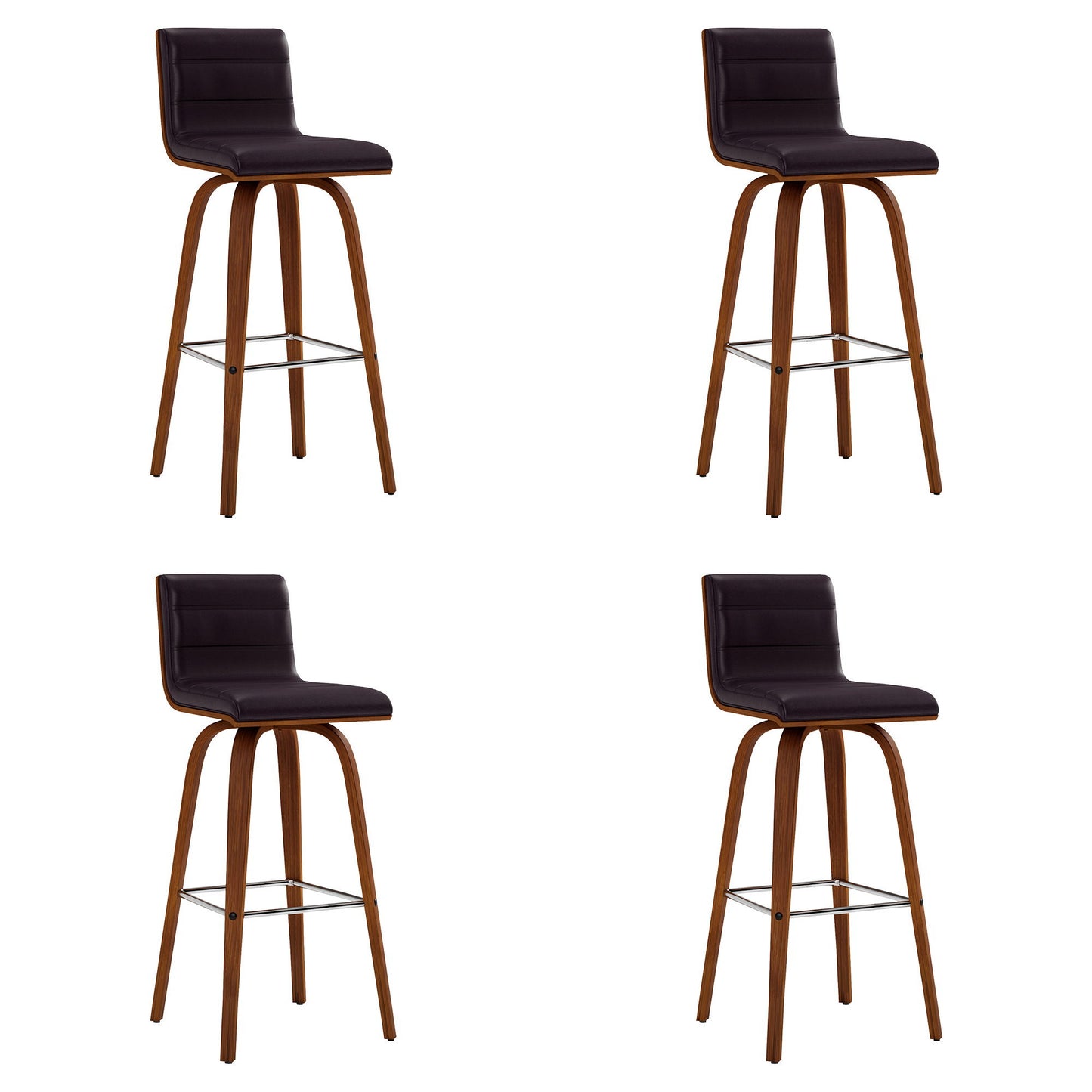 Vienna - 30" Swivel Bar Stool - Walnut Wood