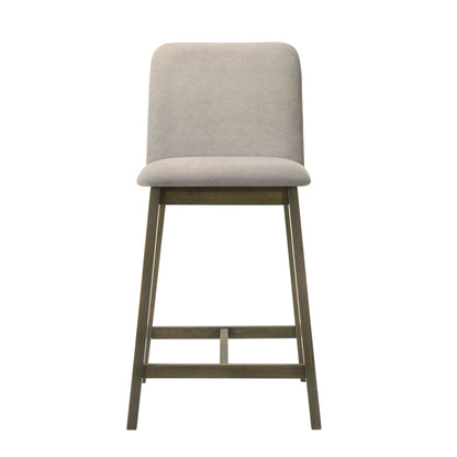 Allin - Upholstered Wood Counter Height Barstool