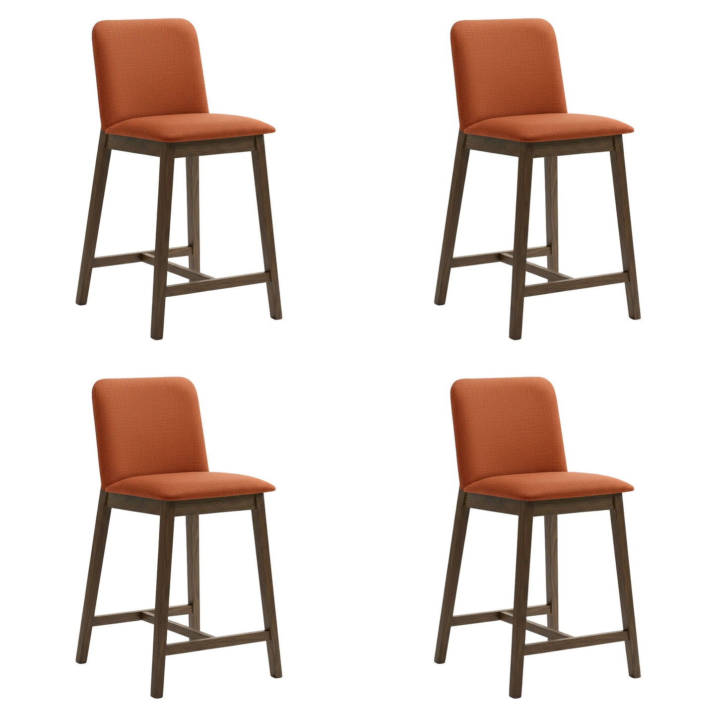 Allin - Upholstered Wood Counter Height Barstool