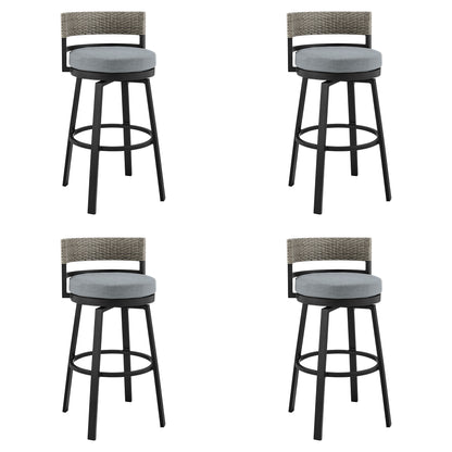 Encinitas - Outdoor Patio Counter Height Swivel Bar Stool Set