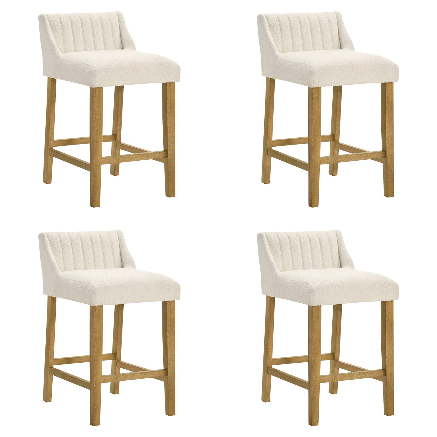 Fauna - Modern Transitional Wood Counter Height Kitchen Bar Stool