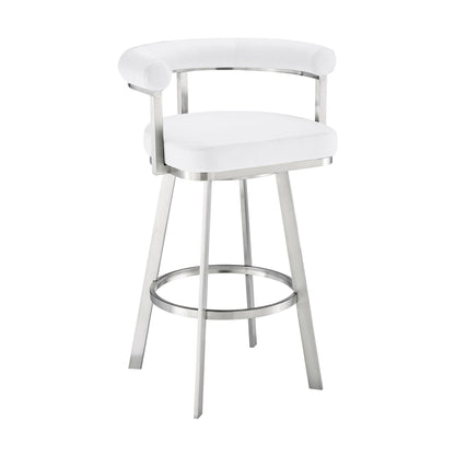 Nolagam - Swivel Bar Stool - Brushed Stainless Steel