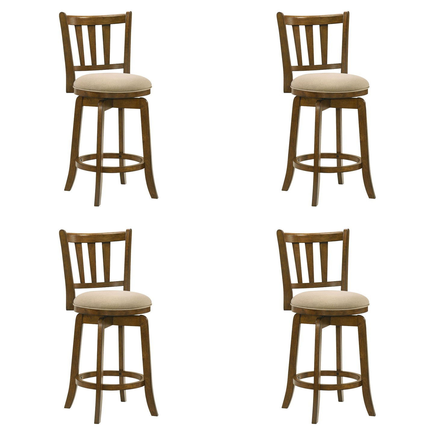 Wren - Modern Farmhouse Swivel Wood Counter Height Kitchen Bar Stool