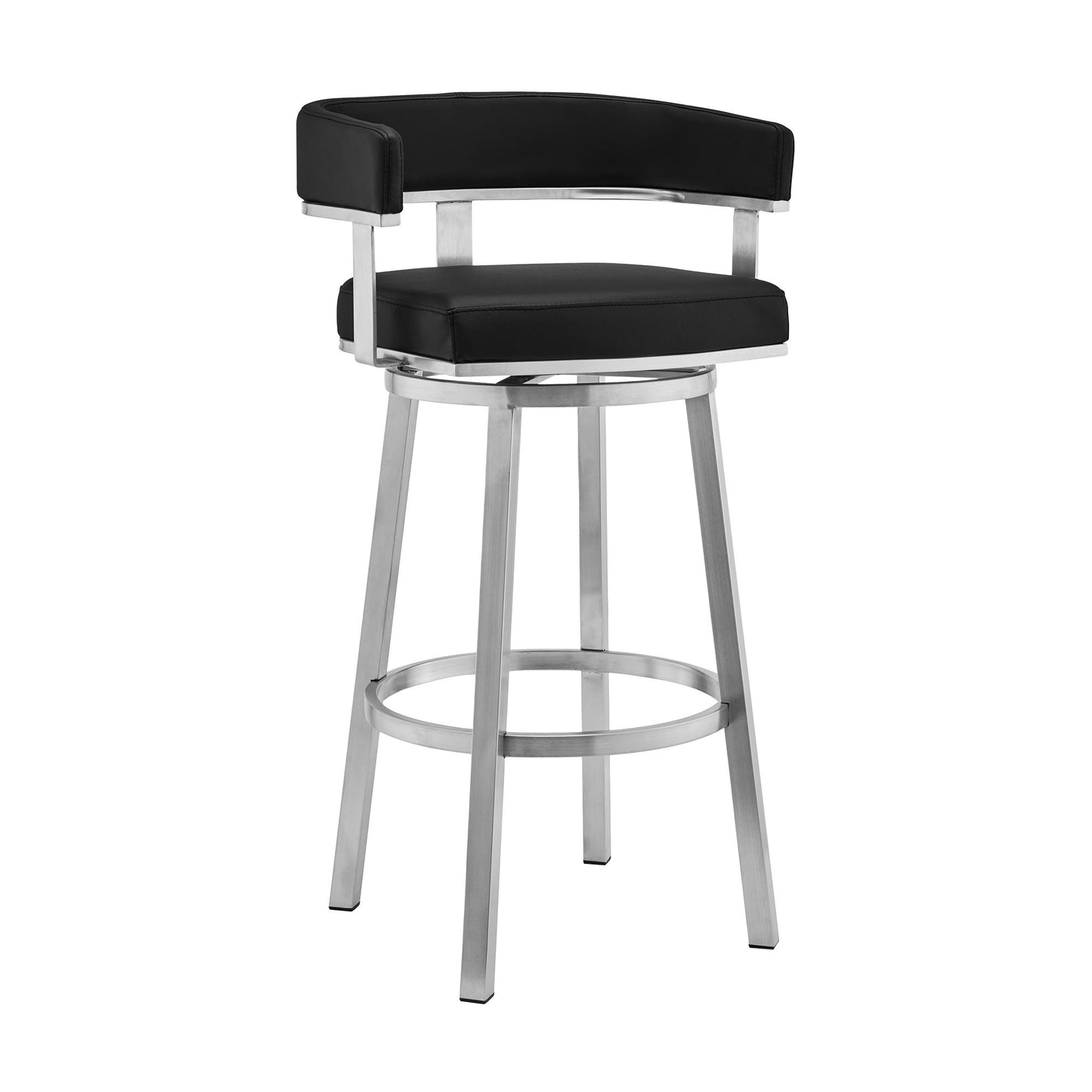 Cohen - Brushed Stainless Steel Swivel Bar Stool