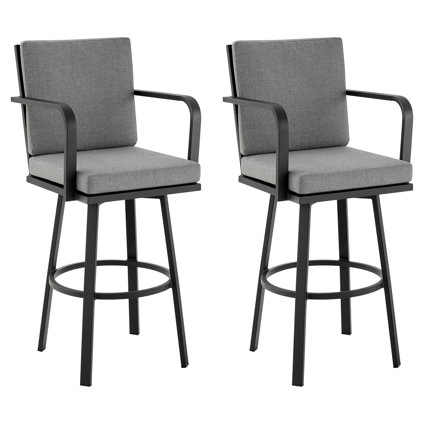 Arnauld - 30" Outdoor Patio Swivel Bar Stool Set