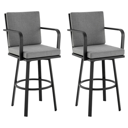 Arnauld - 30" Outdoor Patio Swivel Bar Stool Set
