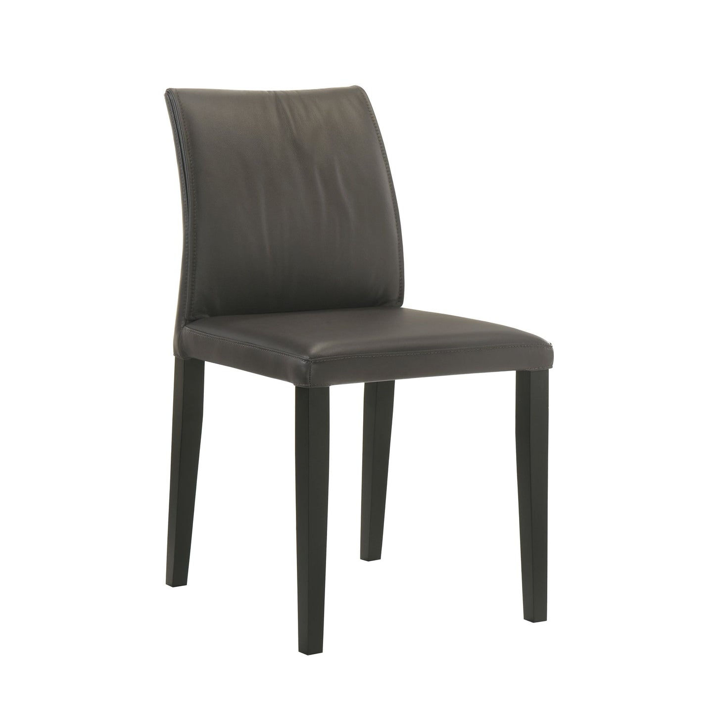 Velena - Full Back Top Grain Leather Upholstered Wood Dining Chairs (Set of 2) - Cola