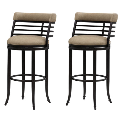 Telia - Upholstered Swivel Bar Height Barstool