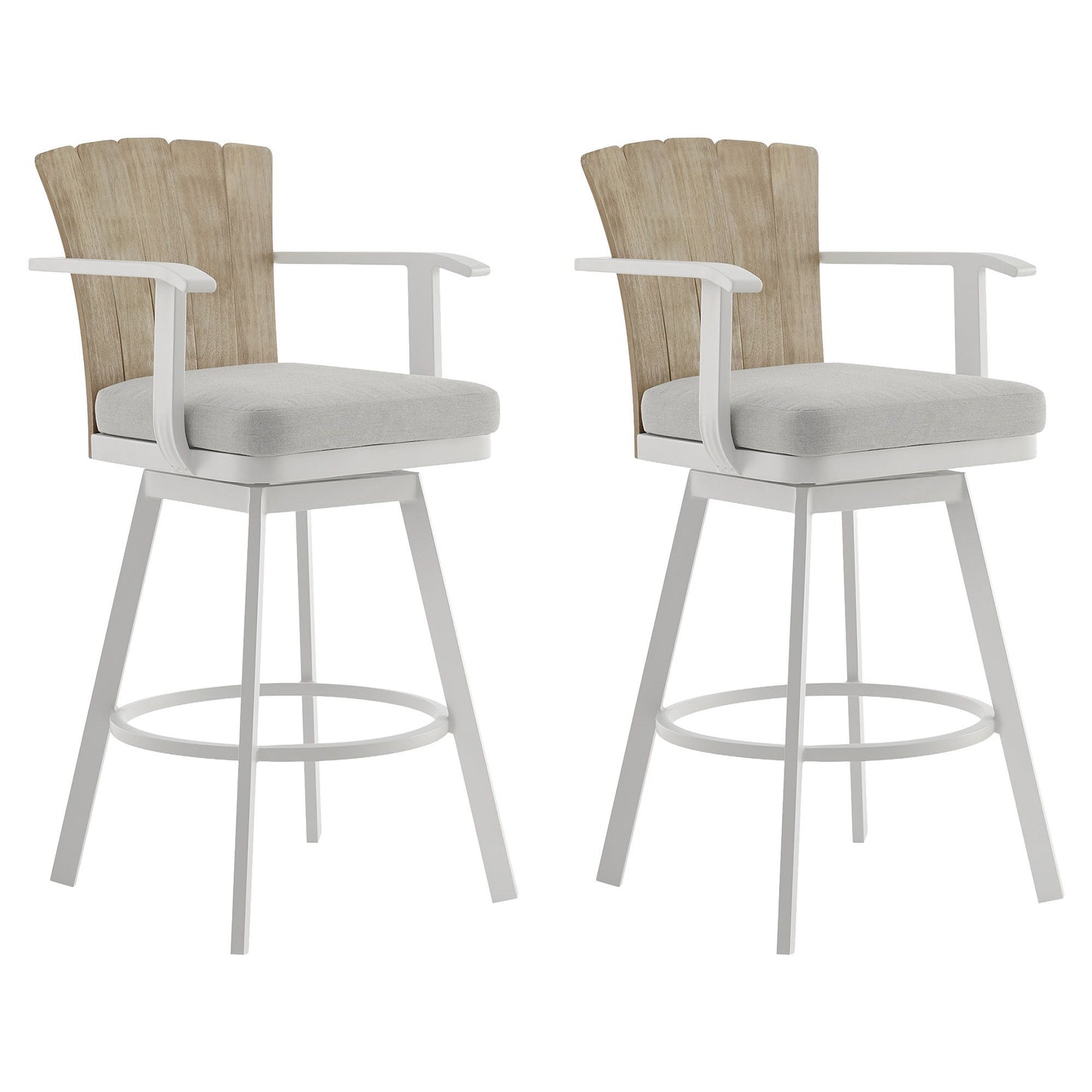Hazel - Outdoor Patio Swivel Counter Stool Set