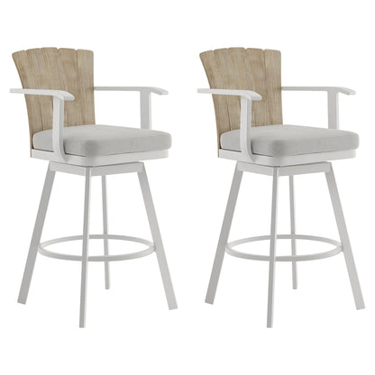 Hazel - Outdoor Patio Swivel Counter Stool Set