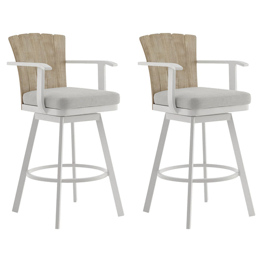 Hazel - Outdoor Patio Swivel Counter Stool Set