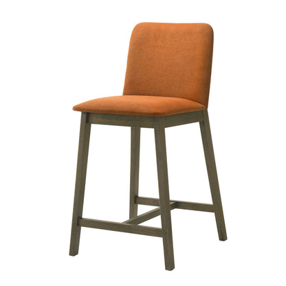 Allin - Upholstered Wood Counter Height Barstool