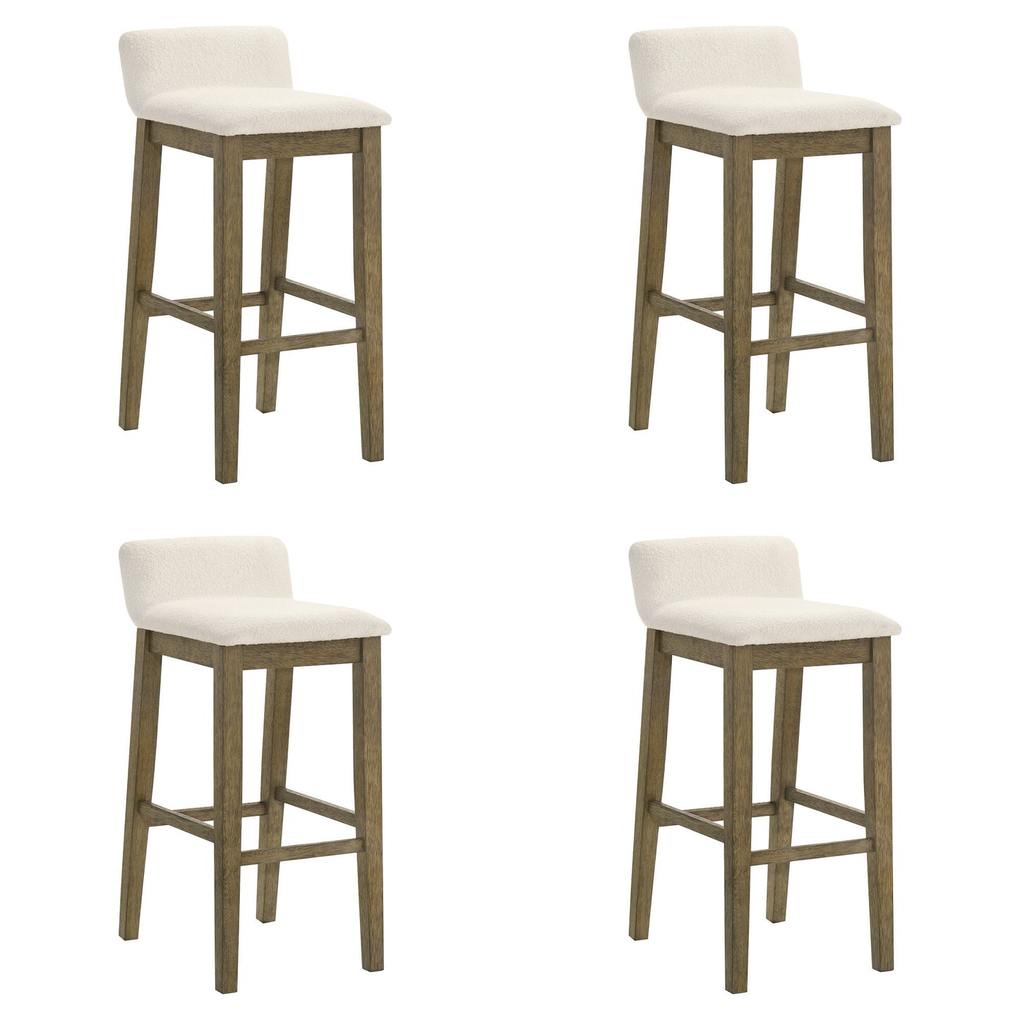 Annikah - Modern Transitional Wood Bar Height Kitchen Bar Stool