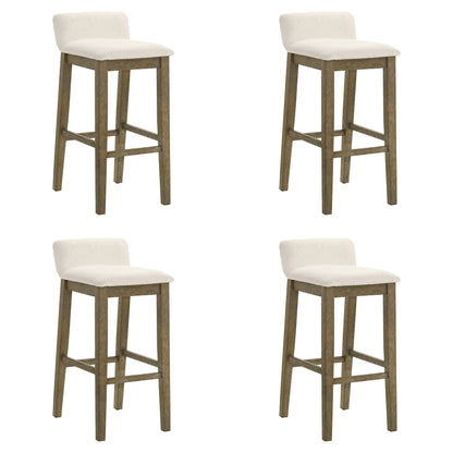 Annikah - Modern Transitional Wood Bar Height Kitchen Bar Stool