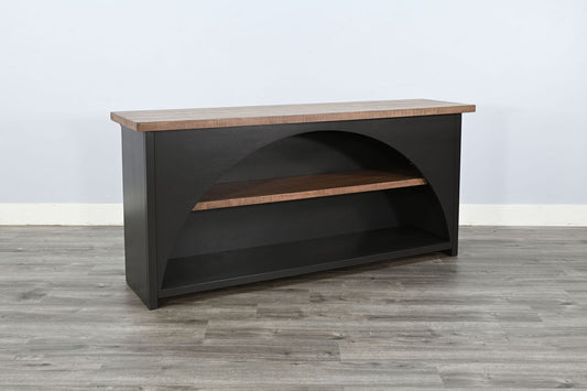 Savanah - Contemporary Console Table With Arched Cutout - Desert Rock / Black Magic