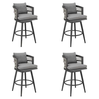 Zella - Outdoor Patio Swivel Counter Stool Set