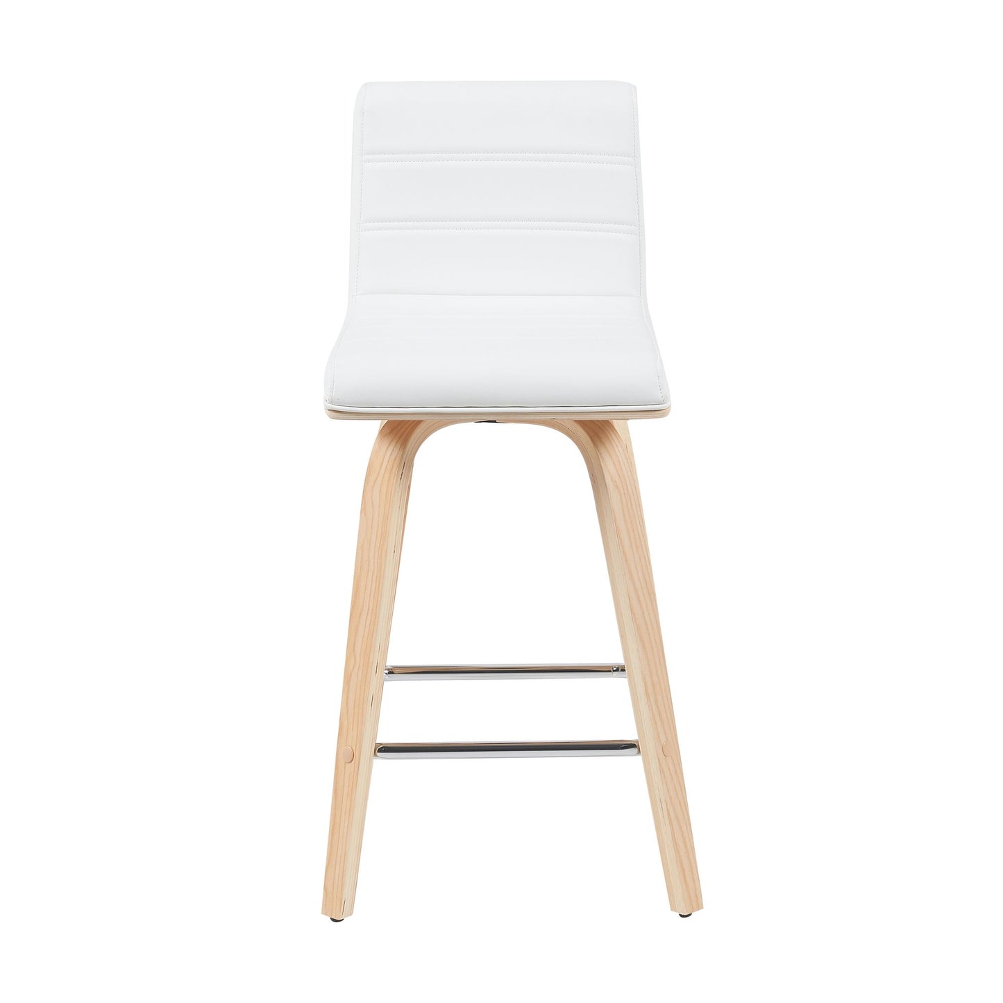 Vienna - Modern Counter Height Swivel Bar Stool - Patterned Oak Wood Frame