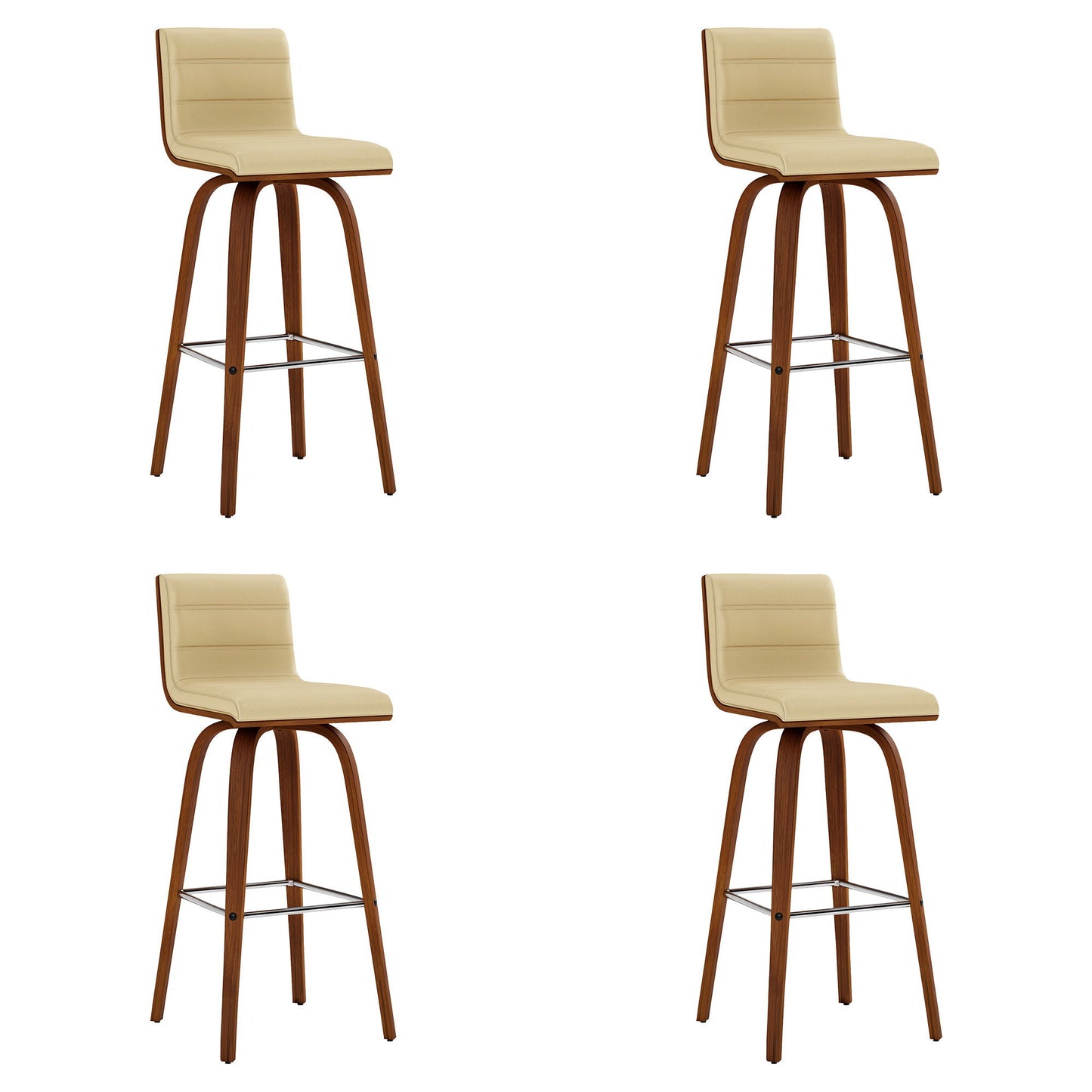 Vienna - 30" Swivel Bar Stool - Walnut Wood