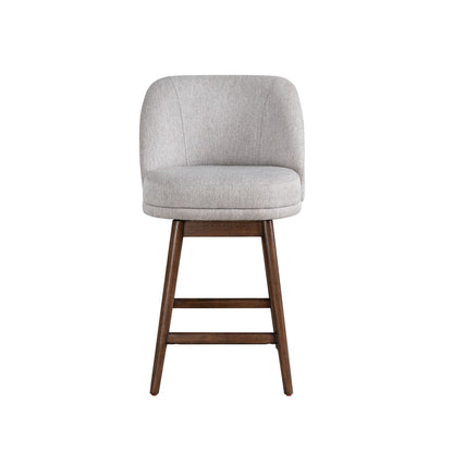 Sadie - Solid Wood Upholstered 26" Counter Height Swivel Barstool
