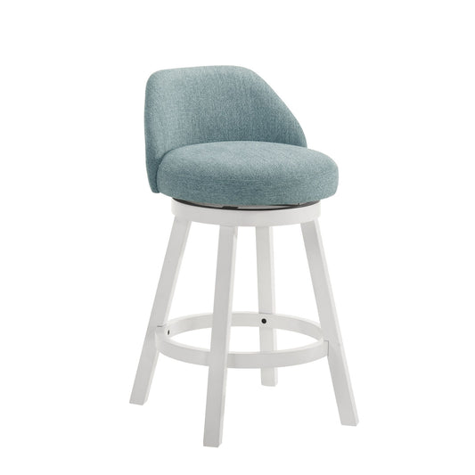 Erika - Modern Transitional Swivel Wood Counter Height Kitchen Bar Stool