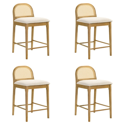 Lucio - Modern Farmhouse Wood Counter Height Kitchen Bar Stool