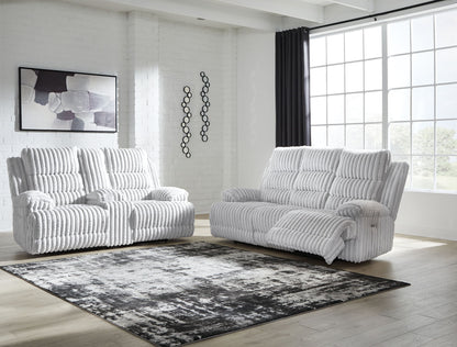 Rhines Falls - 2 Pc. - Power Reclining Sofa And Loveseat - Alloy