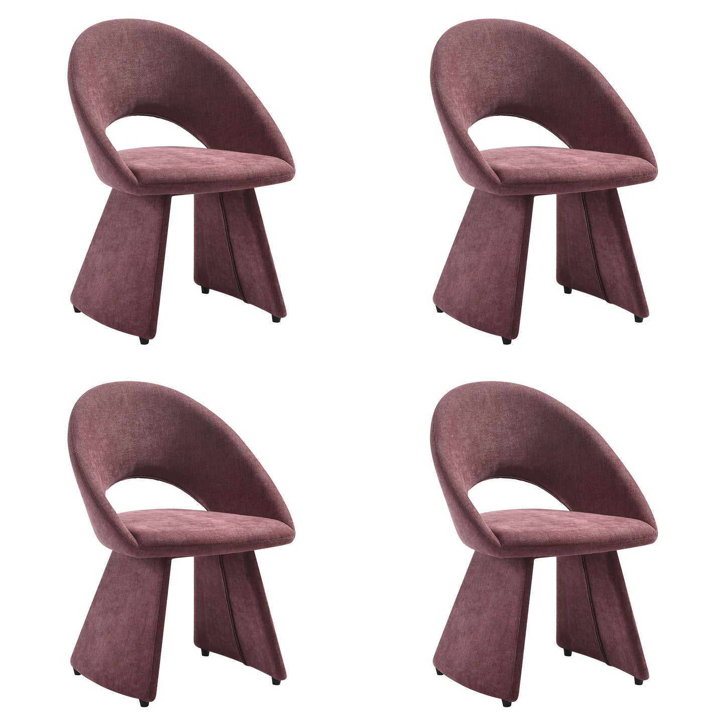 Angelina - Modern Curved Back Upholstered Dining Chair