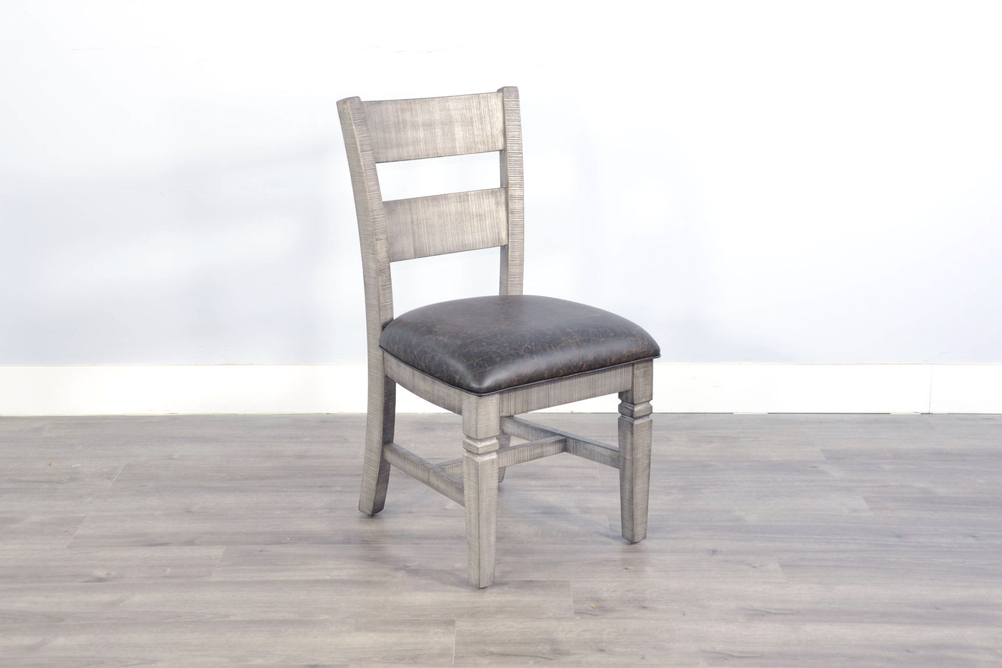 Homestead Hills - Ladderback Dining Chair (Set of 2) - Tobacco Leaf / Alpine Gray