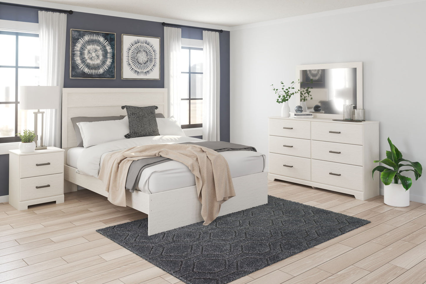 Stelsie - Dresser, Mirror - White