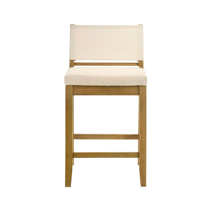 Yaneli - Contemporary Natural Wood Counter Height Kitchen Bar Stool