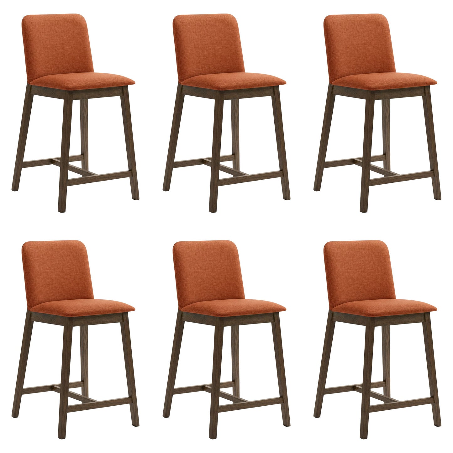 Allin - Upholstered Wood Counter Height Barstool