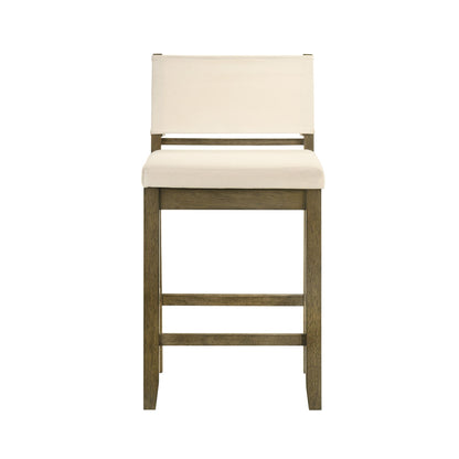 Yaneli - Contemporary Natural Wood Counter Height Kitchen Bar Stool