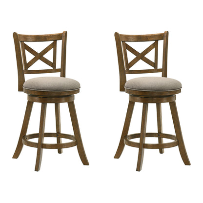 Kodi - Modern Farmhouse Swivel Wood Counter Height Kitchen Bar Stool