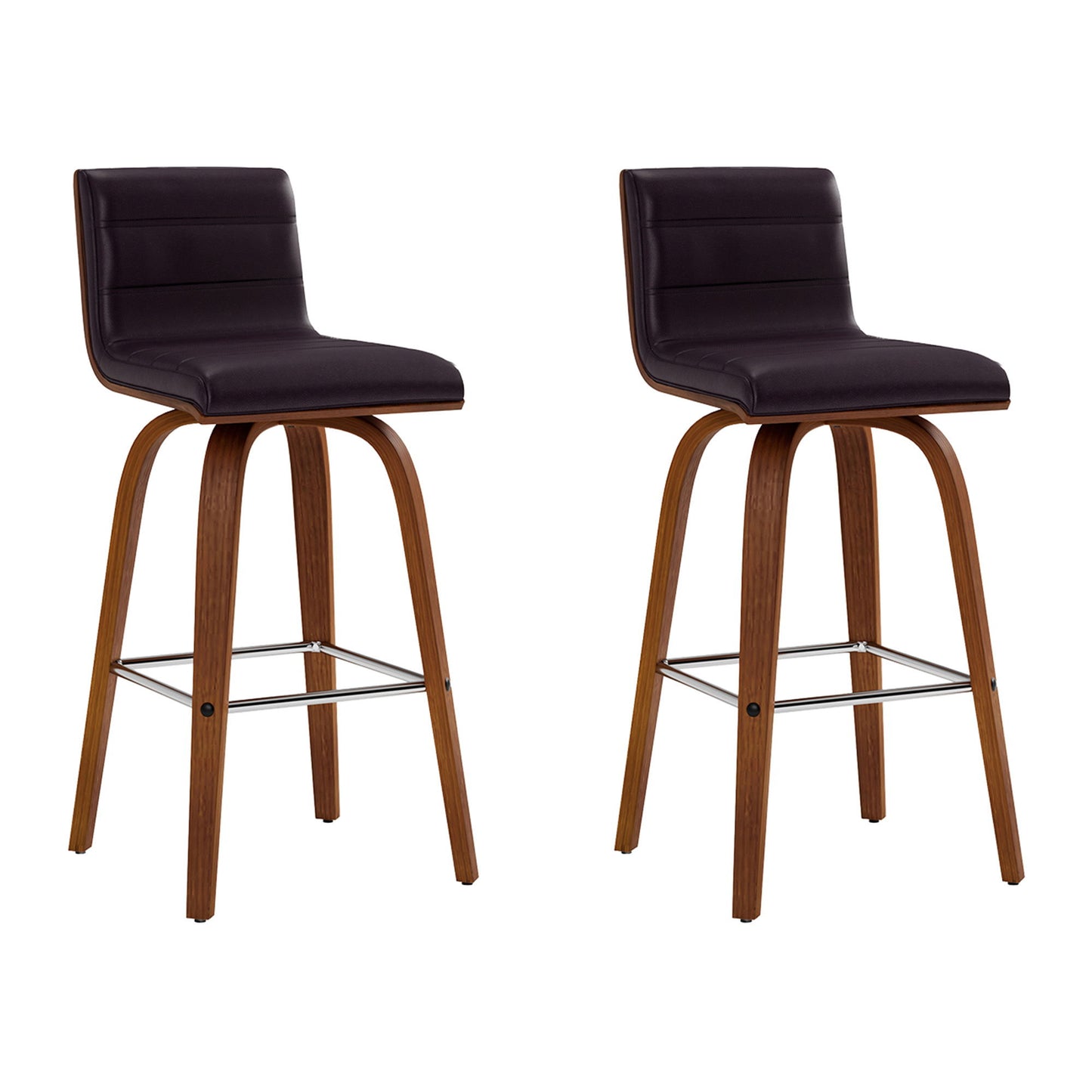 Vienna - 26" Swivel Counter Stool - Walnut Wood