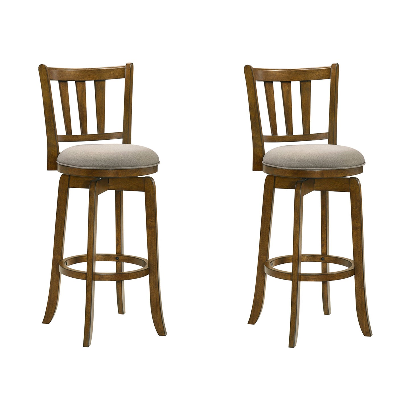 Wren - Modern Farmhouse Swivel Wood Bar Height Kitchen Bar Stool