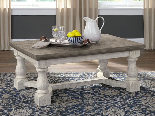 Havalance - Rectangular Cocktail Table - Gray / White