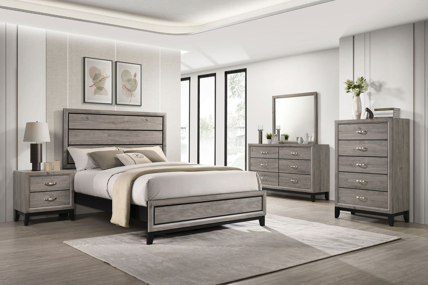 Watson Five-piece California King Bedroom Set Light Taupe