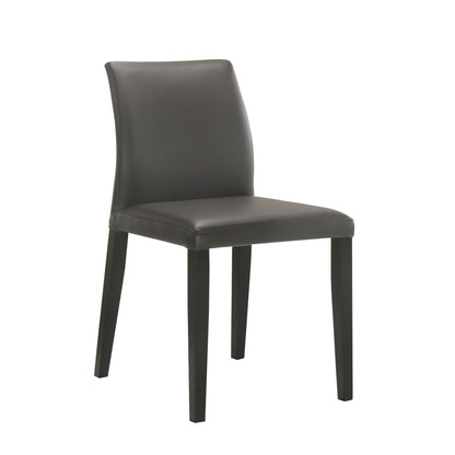 Elyza - Full Back Top Grain Leather Upholstered Wood Dining Chairs (Set of 2)