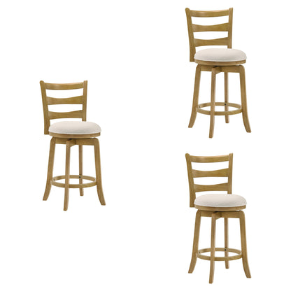 Melindra - Modern Farmhouse Swivel Wood Counter Height Kitchen Bar Stool