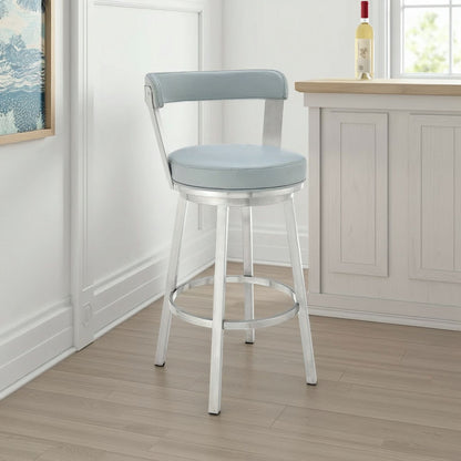 Bryant - Swivel Bar Stool With Silver Frame