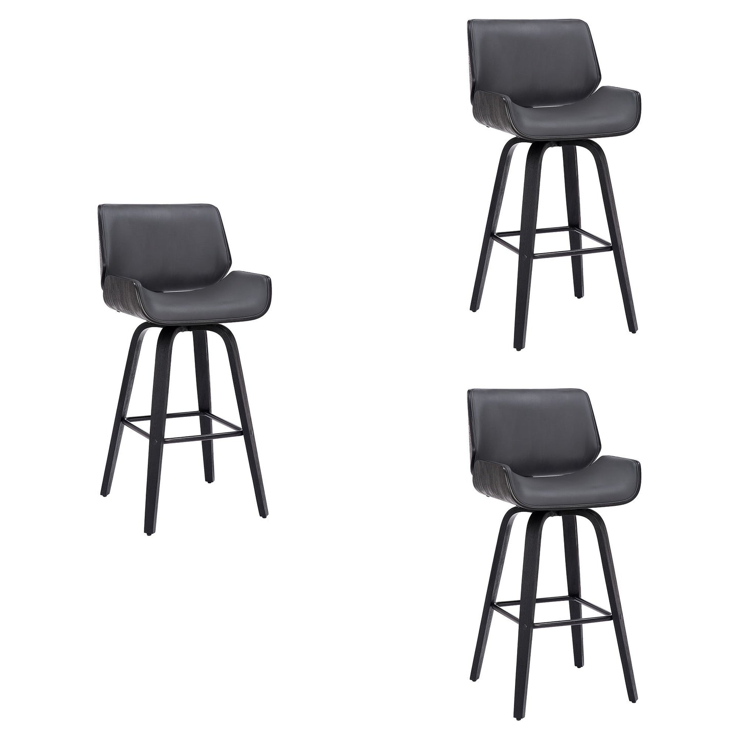 Tyler - 26" Counter Height Swivel Bar Stool With Black Frame