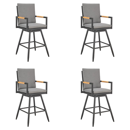 Crown - Outdoor Patio Swivel Bar Stool Set