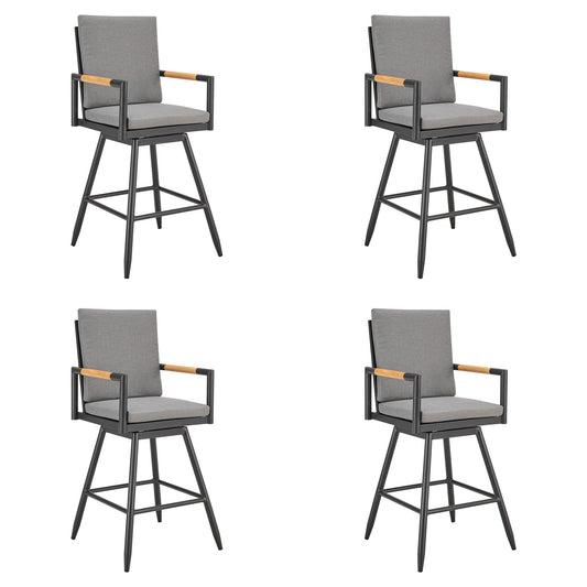 Crown - Outdoor Patio Swivel Bar Stool Set
