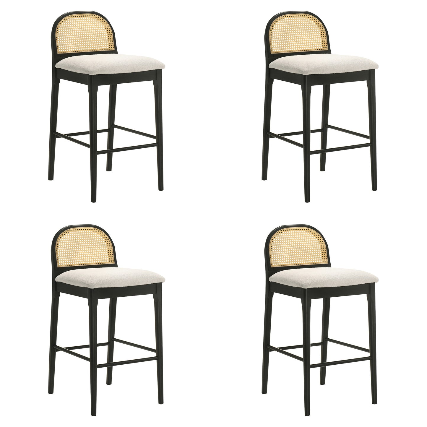 Lucio - Modern Farmhouse Wood Bar Height Kitchen Bar Stool