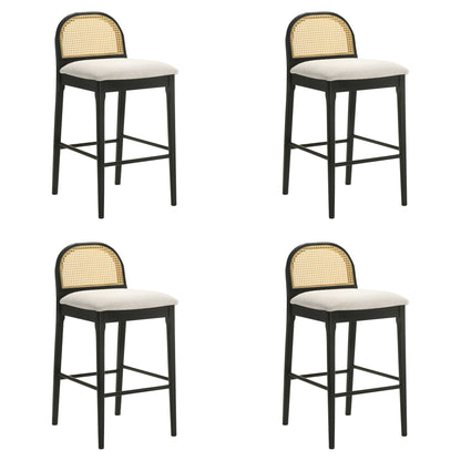 Lucio - Modern Farmhouse Wood Bar Height Kitchen Bar Stool