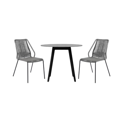 Kylie And Clip - 3 Piece Outdoor Patio Dining Set