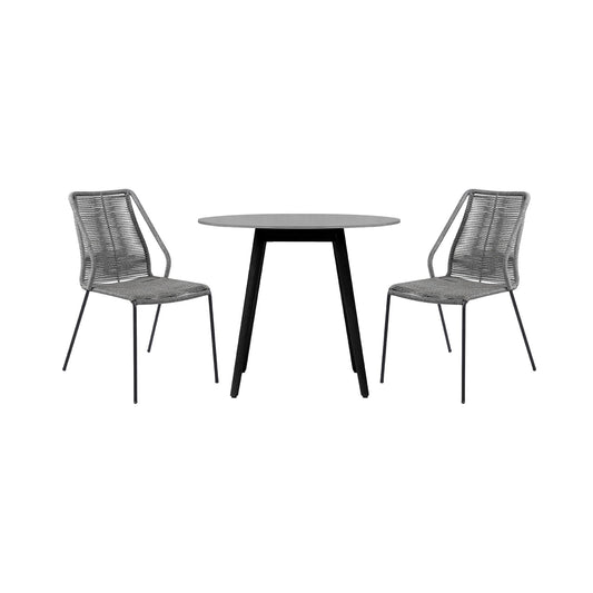 Kylie And Clip - 3 Piece Outdoor Patio Dining Set